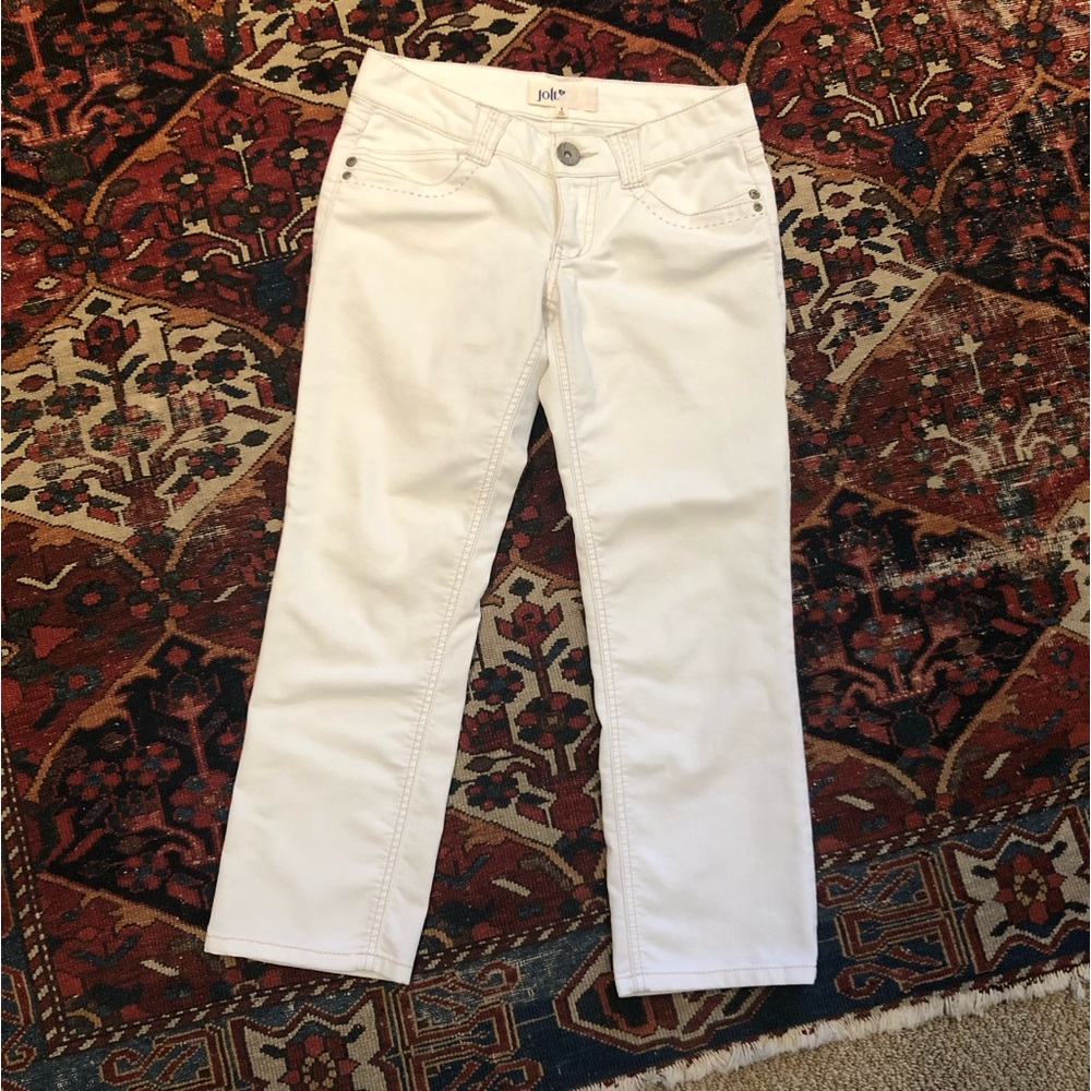 JOLT Off White Cropped Jeans • 5